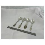 Sterling silver miniature souvenir spoons