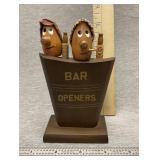 Vintage Wooden Bar Opener Set