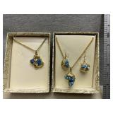 VTG Stone Costume Jewelry Pendant/Pendant ER Sets