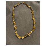 TIGER EYE STONE NECKLACE 24 "