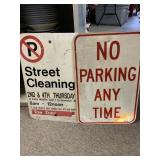 2 METAL " NO PARKING " SIGNS - 12 X 18 "