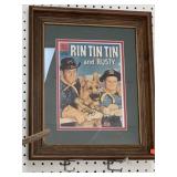 VINTAGE FRAMED & AUTOGRAPHED RIN TIN TIN & RUSTY