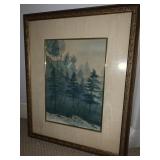 ORIGINAL WATERCOLOR (TREES) SIGNED RONDA -