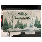 DEPT 56 VILLAGE LANDSCAPE - 14 PC W/ BOX