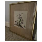 ORIGINAL WATERCOLOR (VIOLETS) SIGNED THOMPSON -