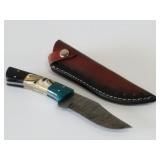 Damascus  Knife with Sheath