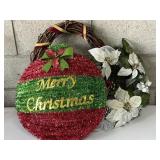 Vtg. Wreaths & Christmas Wall Art