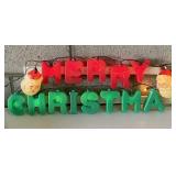 Vtg. "Merry Christmas" Light Up Wall Decor