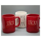 New Rae DunnMugs; Senor, Senorita, Super Man