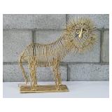 Large Gold Metal Lion Decor