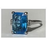 Silver Blue Topaz Ring