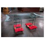 Liberty Furniture Postmodern Style Glass Dining Ta