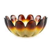 Indiana Glass Dark Amber Lotus Bowl