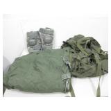 Two Military Bags & Knee Pads
