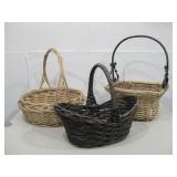 Three Wicker Baskets Pictured Largest 18" Tall