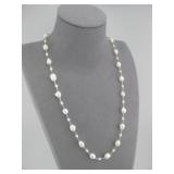 Sterling Silver Tested Pearl Necklace