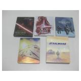 Five Bluray Star Wars Disc Sets/Cases See Info