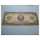 Twenty Dollar Large Size Federal Reserve Note 1914