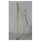 Two Wooden Walking Sticks, Longest 51"