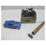 Two Vtg Battery Operated Cars W/Monarch Sprayer