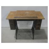 Vtg Singer Wooden Sewing Machine Table See Info