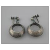 S.S. Texico Stamped Screw Back Earrings