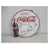 12" Repro Metal Coca Cola Sign