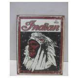 12.5"x 16" Metal Indian Sign