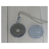 Sterling Silver Chain & Chinese Coin Pendant