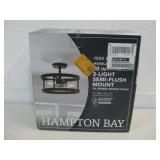 NIOB Hampton Bay 13" 2- Light Semi Flush Mount