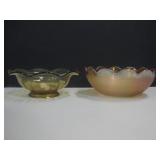 Gold & Carnival Glass Bowls See Info