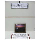 6" x 13" Framed Picture Of Sunset See Info