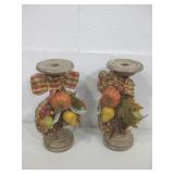 NIOB Two Autumn Candle Holders