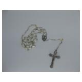 Vtg Sterling Silver & M.O.P. Rosary