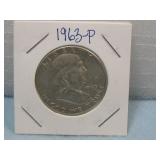 1963-P Franklin Half Dollar 90% Silver