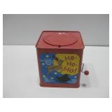 Vtg 5.5"x 5.5" 5.5" Santa Ho Ho Ho Jack In The Box