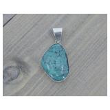 Southwestern Sterling Silver Turquoise Pendant