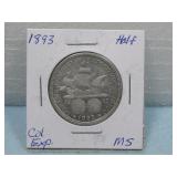 1893 Columbian Exposition Half Dollar 90% Silver