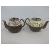 Vtg Lusterware Teapot & Vtg Sadler Teapot See