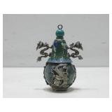 3" Chinese Snuff Bottle W/Dragons