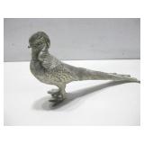 12" Vtg Pewter Pheasant