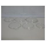 Six Pyrex Glass Lids Largest 10"