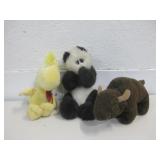 Three Beanie Babies Woodstock Panda & Buffalo