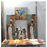 African American Wall Art Angel Statue See Info