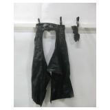 Leather King Leather Chaps Size Large & HD Gloves