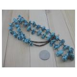 Vtg N/A Turquoise Heishi Necklace