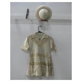 Genuine Panama Dress W/Hat Sz 7 Pre-Owned