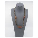 Vtg Carnelian Heishi Necklace