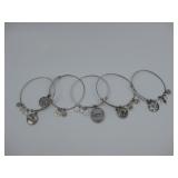 5 Scorpio Holly Alex & Ani Silver Tone Bracelets