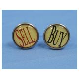 Vintage Buy & Sell Cuff Links